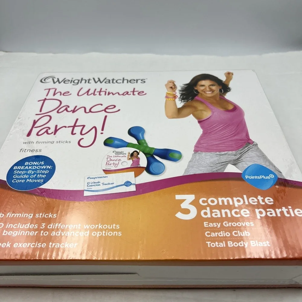 Weight Watchers Ultimate Dance Party w/Firming Sticks Exercise Tracker & DVD New